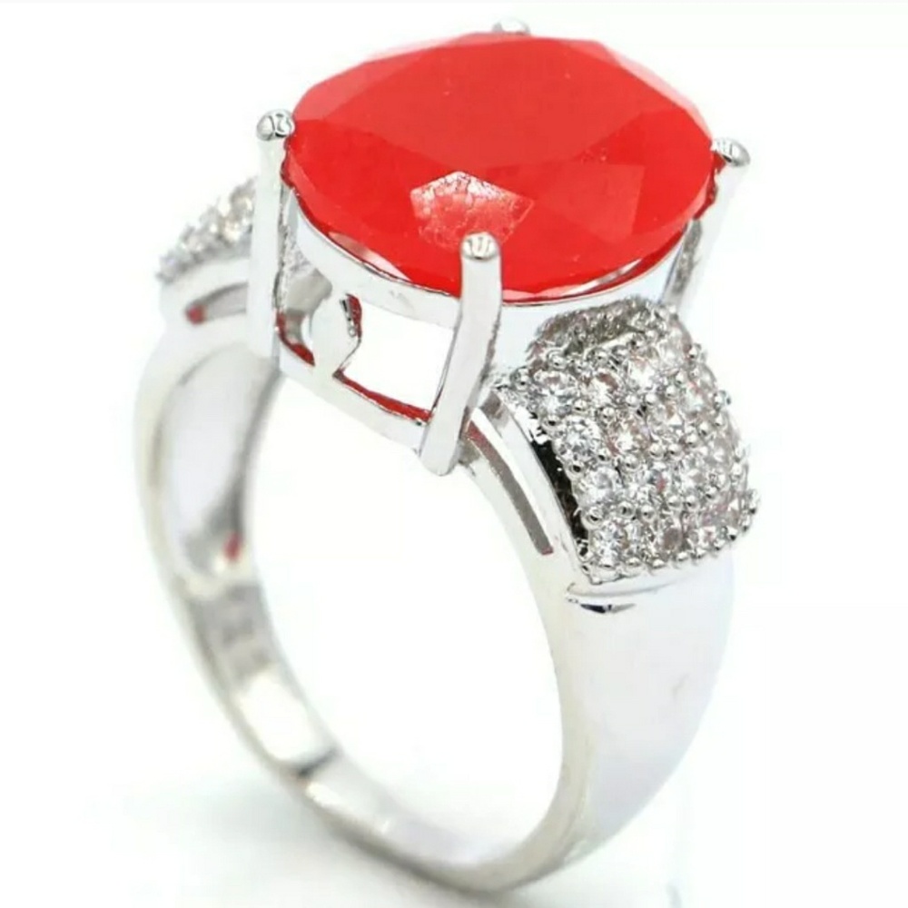 New beautiful ruby silver filled - Picture 4 of 8